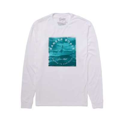 Ranger White Long Sleeve Ranger Unisex White Long Sleeve with Ranger Boats graphic design on the front