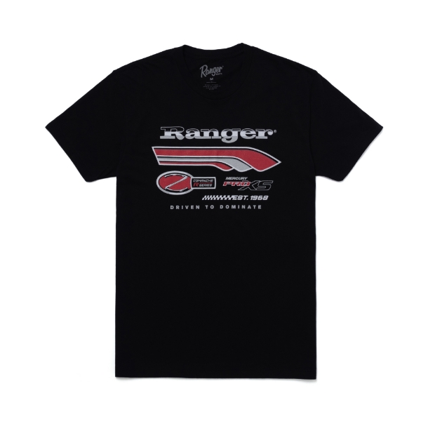 Image of the Ranger Unisex SS Tee Black with Ranger graphic design on the front