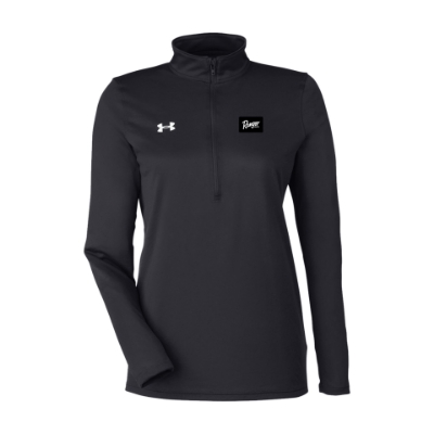 Ranger Under Armour Black 1/4 Zip - Women's Black under armour 1/4 zip in a women's fit. Under armour logo on the right chest and the ranger boats logo on the left chest.