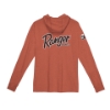 Image of the Ranger Spray Terracotta Hooded Performance Longsleeve with black and white Ranger Boats logo on the back