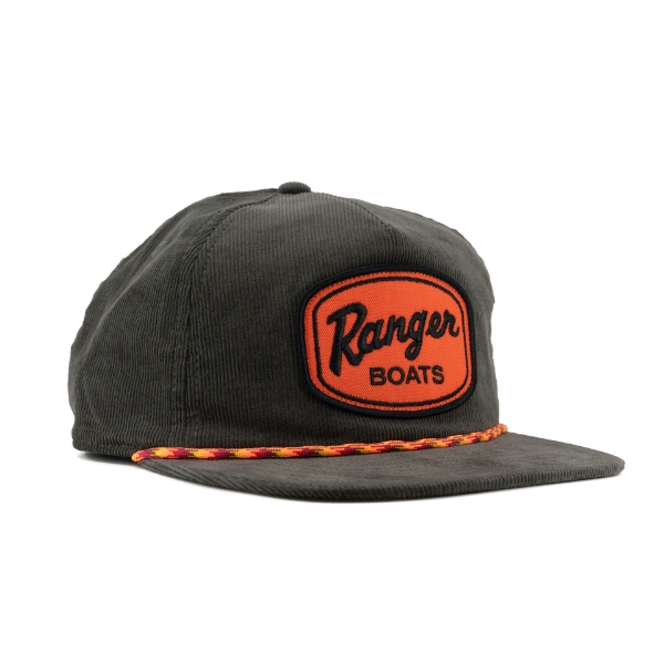 Image of the Corduroy Hat with Ranger Boats logo on the front