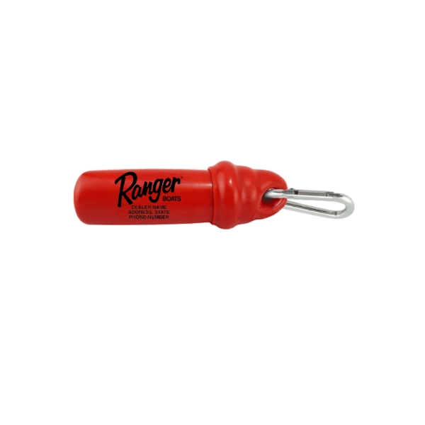 Image of the Dealer Co-Brand Keytainer with black Ranger Boats logo
