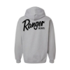 Image of the Dealer Co-Brand Grey Hoodie with black Ranger Boats logo on the back