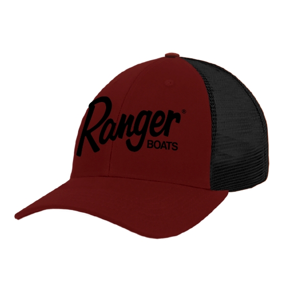 Maroon Ranger Boats cap with black logo