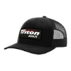 Black Triton Boats Richardson mesh back hat with structured front and Triton logo patch on the crown.