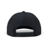 Back view of black Richardson performance cap featuring adjustable snapback closure and lightweight breathable material