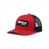 Red and black Triton Boats Richardson mesh back hat with embroidered logo on the front panel.