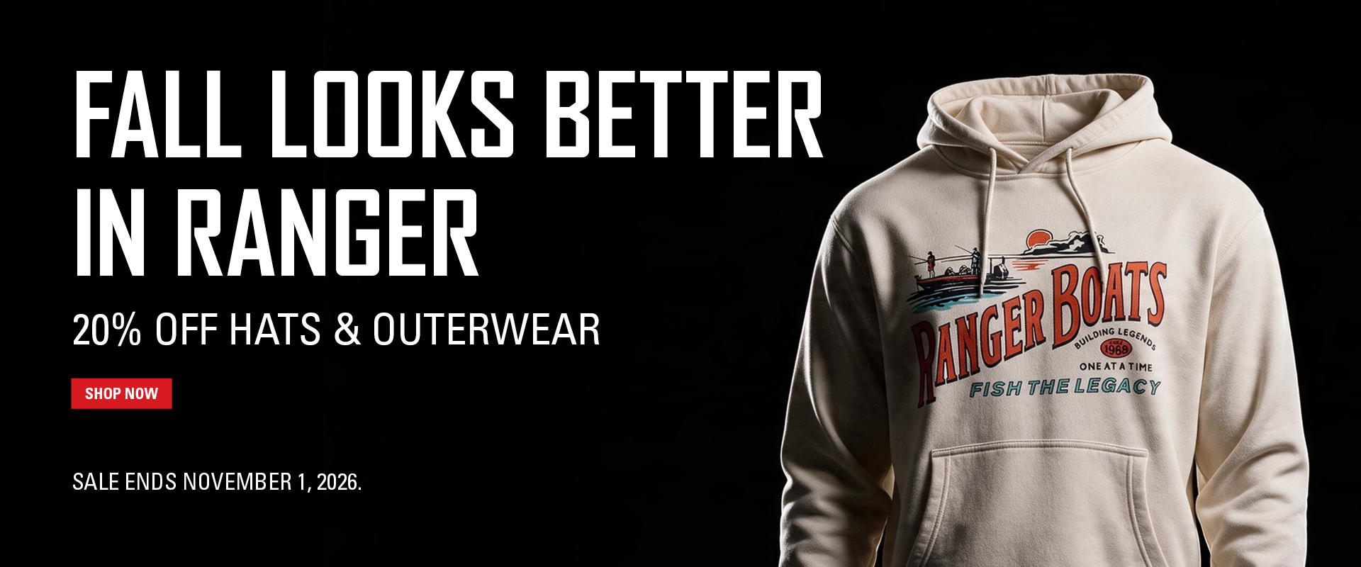 Fall Looks Better in Ranger 20% Off Hats and Outerwear Sale Ends November 1, 2026